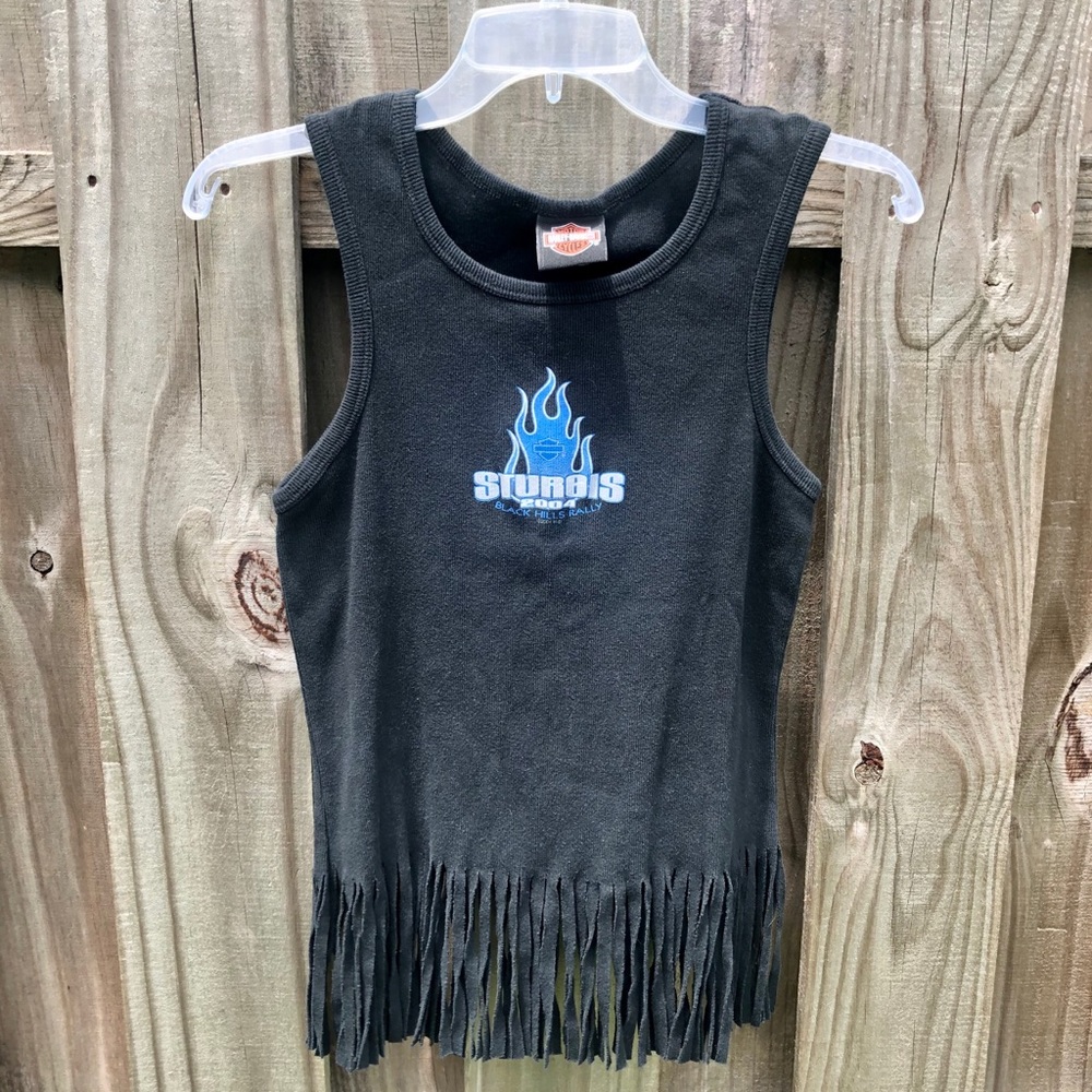Vintage Harley Davidson Fringe Tank Top